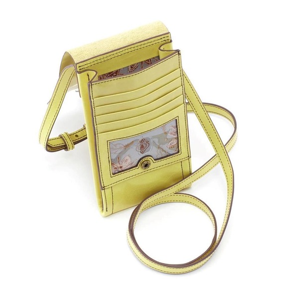 nwt HOBO INTERNATIONAL Token Leather Smartphone wallet w strap in Lizard Floral - Picture 2 of 3